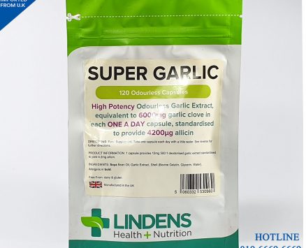 Odourless Super Garlic (Lindens) 120 Capsules