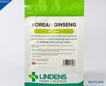 Korean Ginseng (Lindens) 100 Tablets