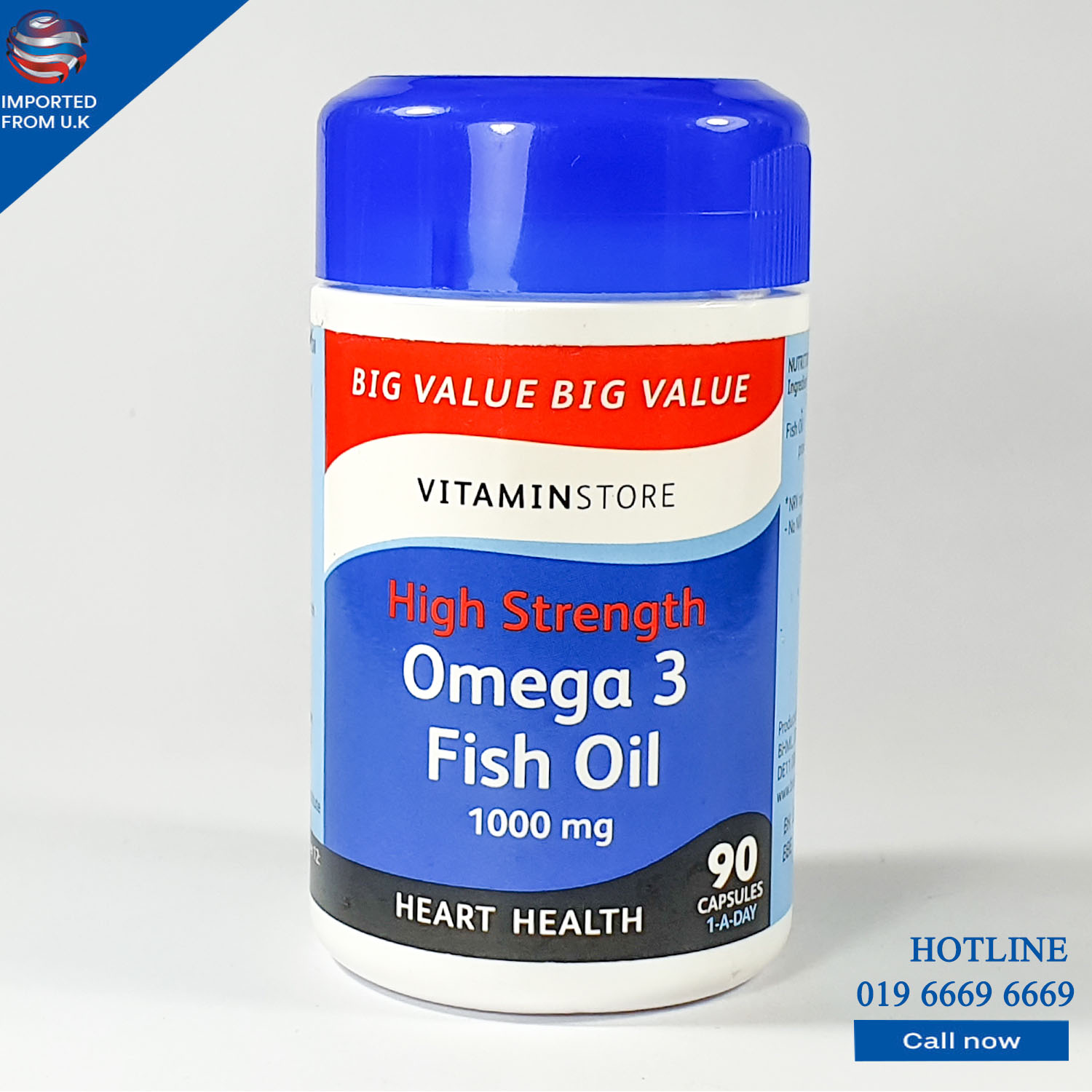 Omega 3 Fish Oil (Vtamin Store) 90 Capsules